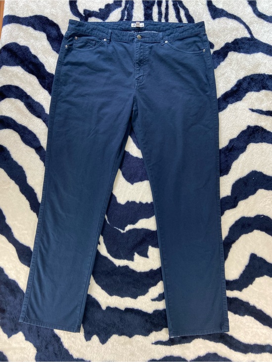 Peter Millar Other - Peter Millar Dark Blue Cotton Blend Canvas Pants Size 40 Men’s Straight Leg